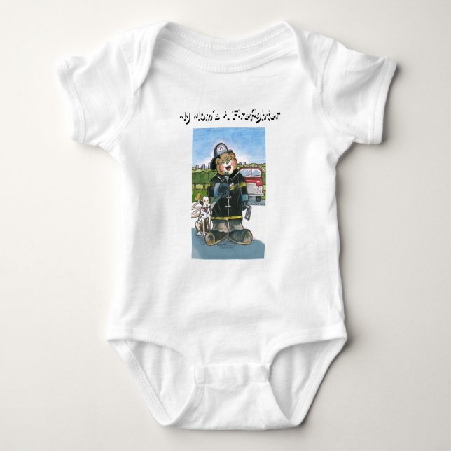 My Mum's A Firefighter - Baby Bodysuit (Front)