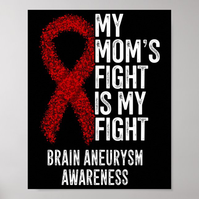 My Mum's Fight Is My Fight Brain Aneurysm Awarenes Poster (Front)