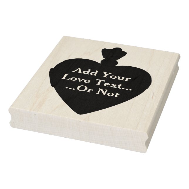 My Mum's Heart Shaped Locket Silhouette Art Stamp (Stamp)