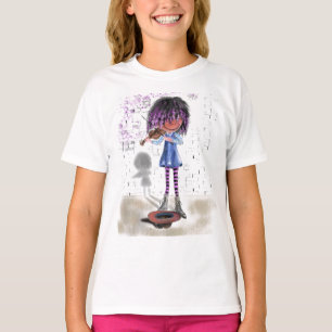 My Music - The Little Violinist Girl - T-Shirt