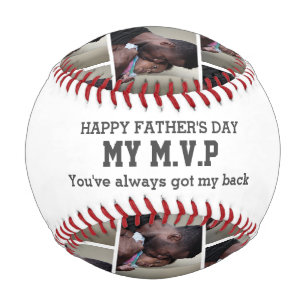 My MVP Got My Back FATHER'S DAY Custom PHOTO Baseball