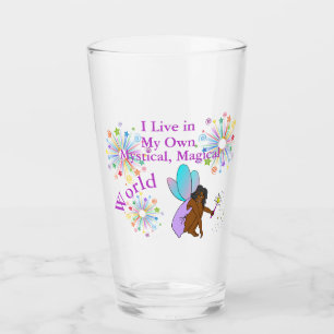 My Mystical Magical World Brown Fairy Glass