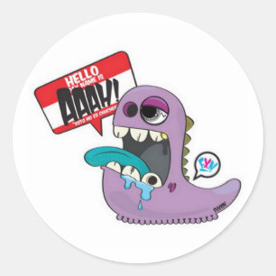 My name is Aaah ! Classic Round Sticker