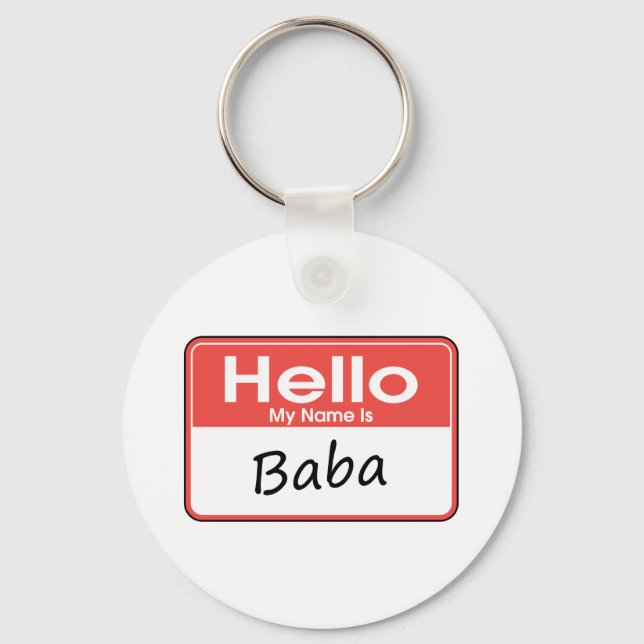 My Name is Baba Key Ring (Front)