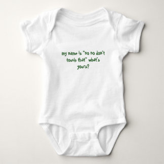 my name is baby bodysuit