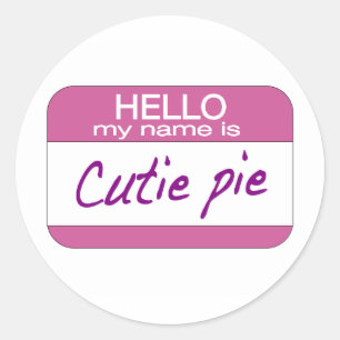 My Name is Cutie Pie Classic Round Sticker