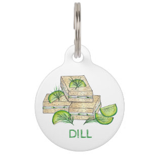My Name is Dill Cucumber Cheese Sandwich Foodie  Pet Tag