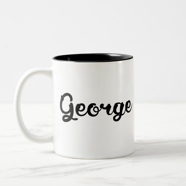 My name is George Two-Tone Coffee Mug (Left)