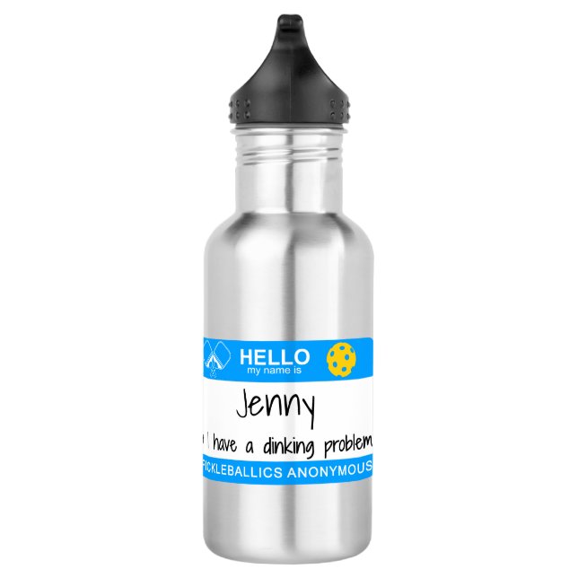 My name is | I Have a Dinking Problem | Pickleball 532 Ml Water Bottle (Right)
