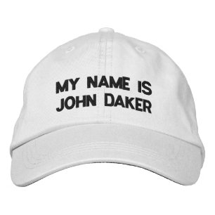 MY NAME IS JOHN DAKER -Personalised Adjustable Hat