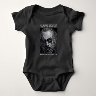 My name is not Victor (White letters) Baby Bodysuit