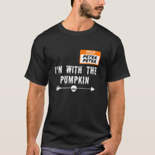 My Name Is Peter Men Costume I m With the Pumpkin  T-Shirt
