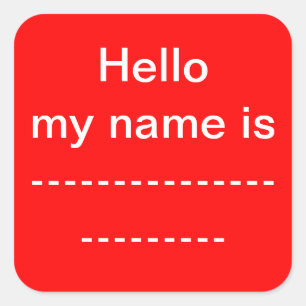 My Name Is Sticker