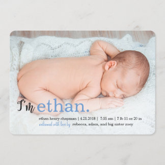 MY NAME Modern Birth Announcements