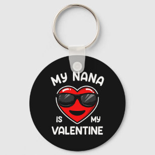 My Nana Is My Valentine Heart Sungles Boy Girl Key Ring