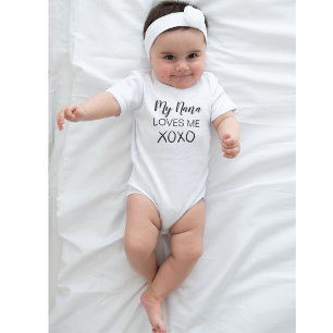 My Nana Loves Me Cute Grandma Baby Shower Bodysuit