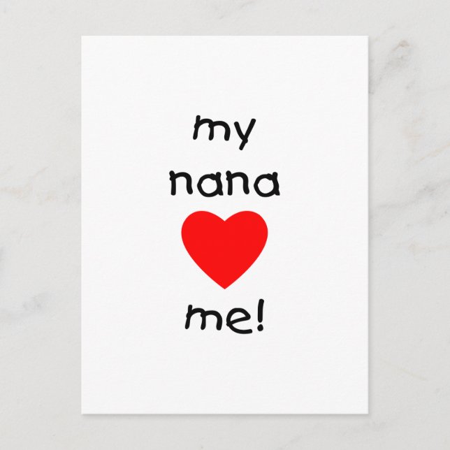 my nana loves me postcard (Front)