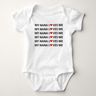 MY NANA LOVES ME - RED HEART Baby Bodysuit