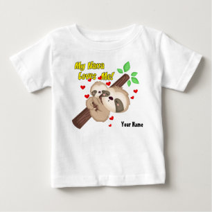 My Nana Loves Me Sloth Baby T-Shirt