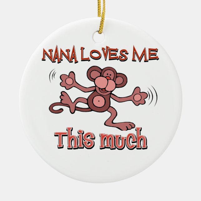 My nana loves me this much ceramic tree decoration (Front)