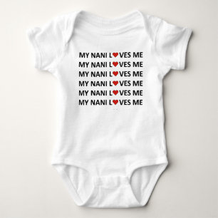 MY NANI LOVES ME - RED HEART BABY BODYSUIT