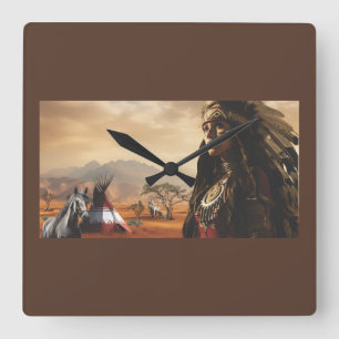 My Native Homeland Square Wall Clock