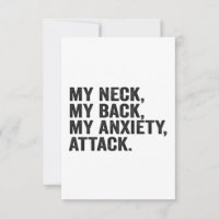 My Neck My Back My Anxiety Attack Funny Anxiety