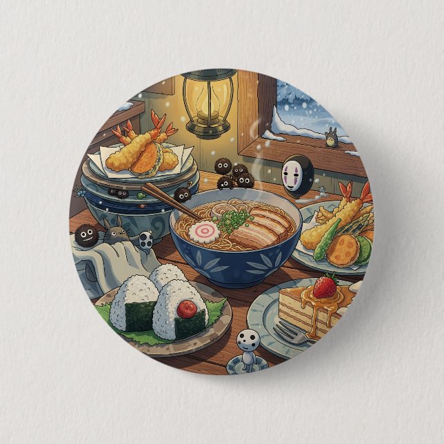 My Neighbour's Dinner 6 Cm Round Badge (Front)