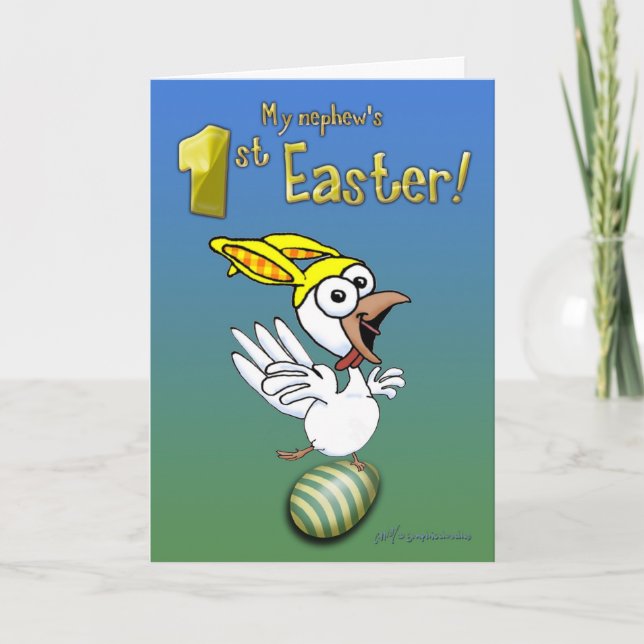 My nephew's first Easter. Holiday Card (Front)