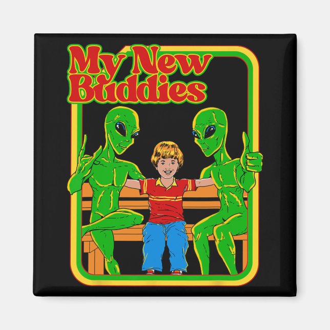 My New Buddies Funny Vintage Child Game  Magnet (Front)