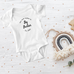 My New Name is Big Brother New Big Brother Baby B Bodysuit