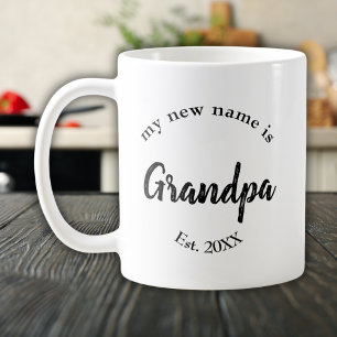 My New Name is Grandpa Grandfather to be Coffee Mug