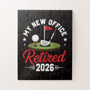 My New Office Retired 2026 Golf Retirement Jigsaw Puzzle