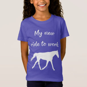 My New Ride To Work by Horse Funny T-Shirt