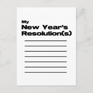My New Year's Resolution List(s) Holiday Postcard