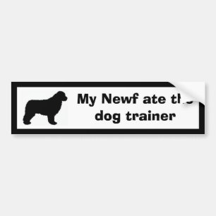 My Newf ate the dog trainer Bumper Sticker