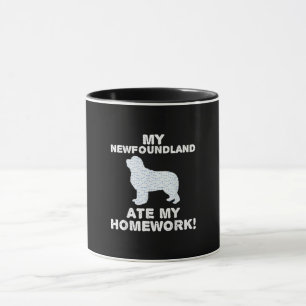 My newfoundland ate my homework dog lover gift mug