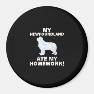 My newfoundland ate my homework   School Gift Magnet