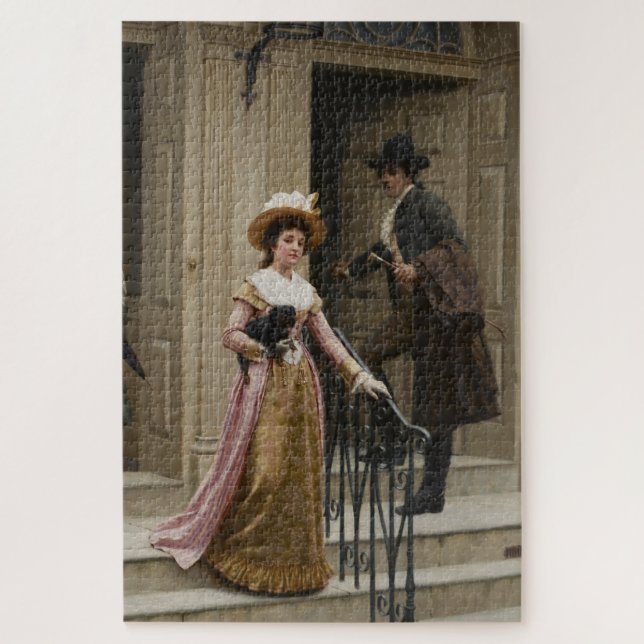 My Next-Door Neighbour (Flirting Couple) (Beauty) Jigsaw Puzzle (Vertical)