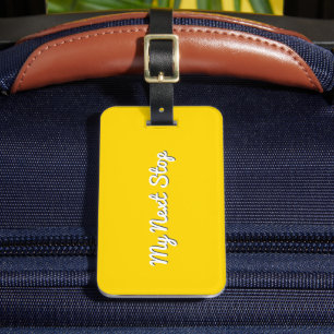 My Next Stop - Customisable Yellow Design Luggage Tag