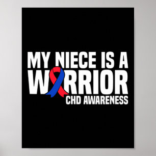 My Niece Is A Warrior Chd Congenital Heart Disease Poster