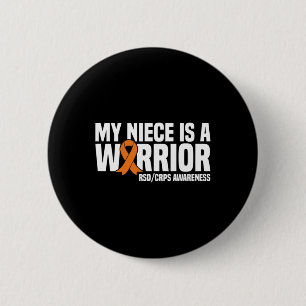 My Niece Is A Warrior Orange Ribbon Rsdcrps Awaren 6 Cm Round Badge