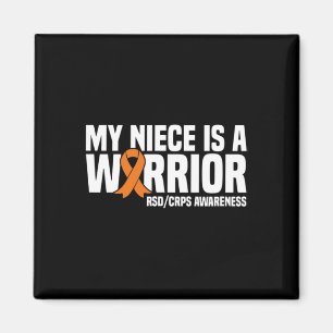 My Niece Is A Warrior Orange Ribbon Rsdcrps Awaren Magnet