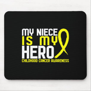 My Niece Is My Hero Childhood Cancer Awareness   Mouse Mat