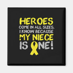 My Niece Is One Childhood Cancer Awareness Support Magnet