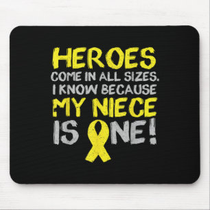 My Niece Is One Childhood Cancer Awareness Support Mouse Mat