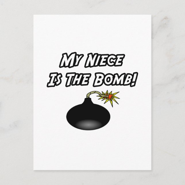 My Niece Is The Bomb Postcard (Front)