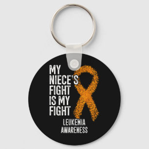 My Niece's Fight Is My Fight Leukaemia Awareness Key Ring
