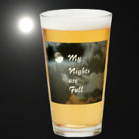 My Nights are Full Moon Night Sky Beer