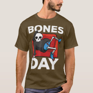 My No Bones Day Viral Funny Chillin Skeleton T-Shirt